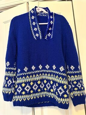 Handmade Chunky Wool Fair Isle Sweater